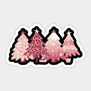 Whimsical Winter Treescape Sticker